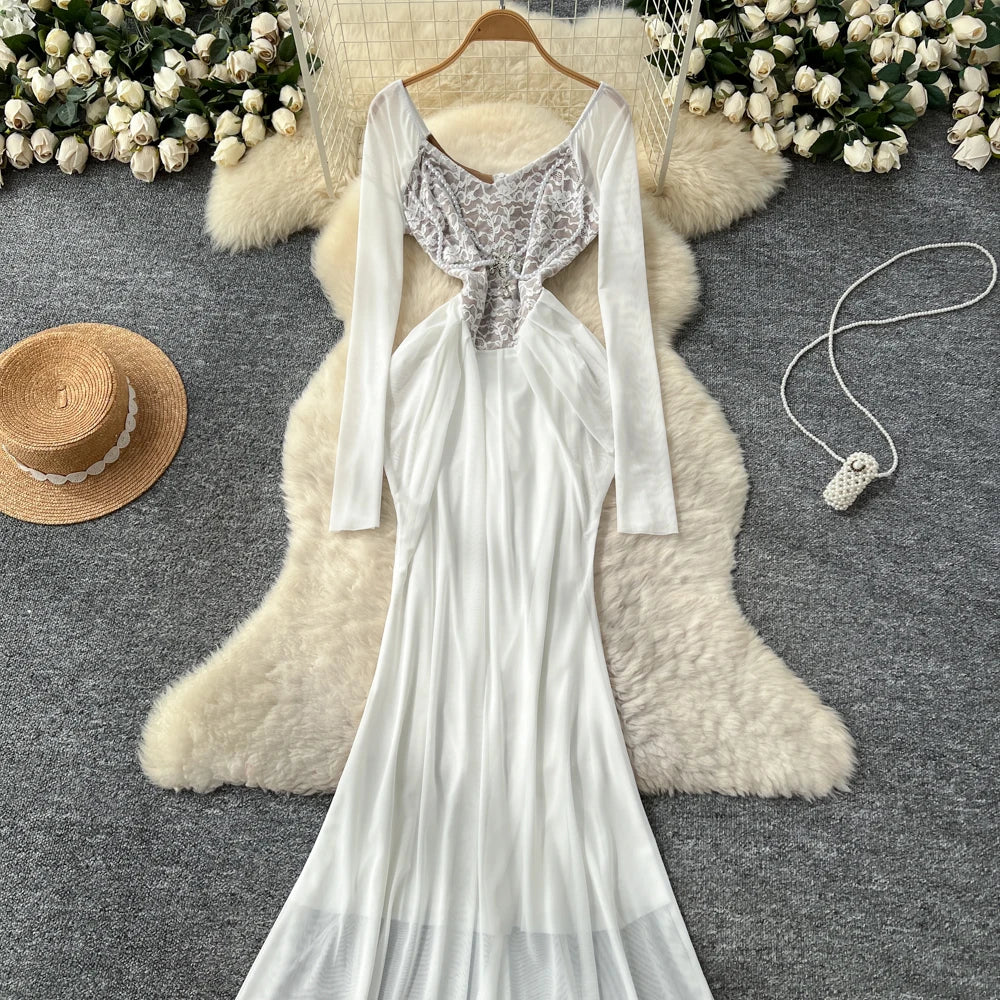 backless long sleeve maxi dress Sydney Maxi Dress main image 1