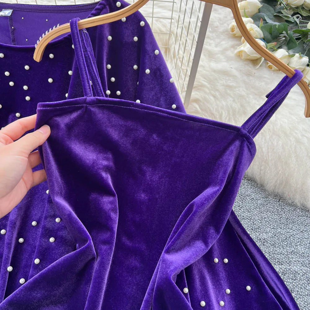 purple velvet polka dot dress Velvet Velvet Cowl Neck Polka Dot Ruched Mini Dress For Date Party/Clubbing