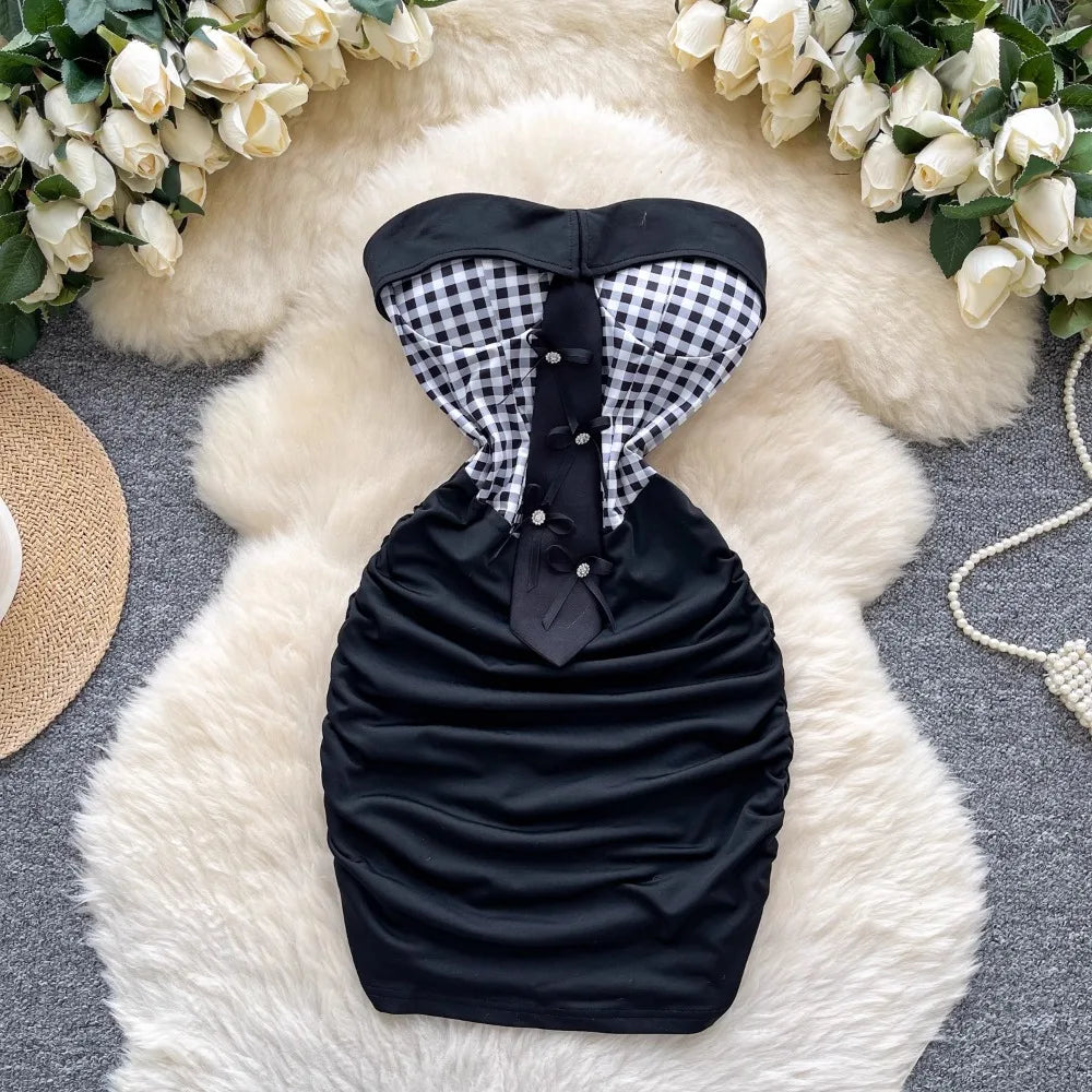 checkerboard bodycon dress Amazon.com: MENRIAOV Women's Black White Race Checkered Flag Long Sleeve  Short Mini Dress Crewneck Bodycon Dress S : Clothing, Shoes & Jewelry